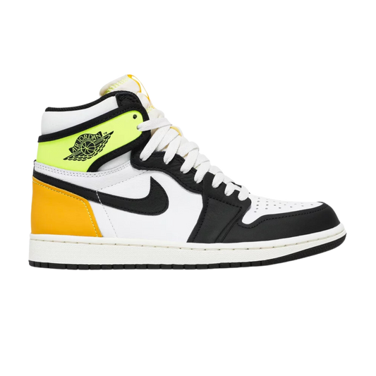 Jordan 1 Retro High White Black Volt University Gold