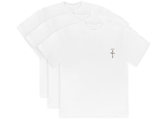 Travis Scott CJ T-Shirt (3 Pack) White - INDIVIDUAL