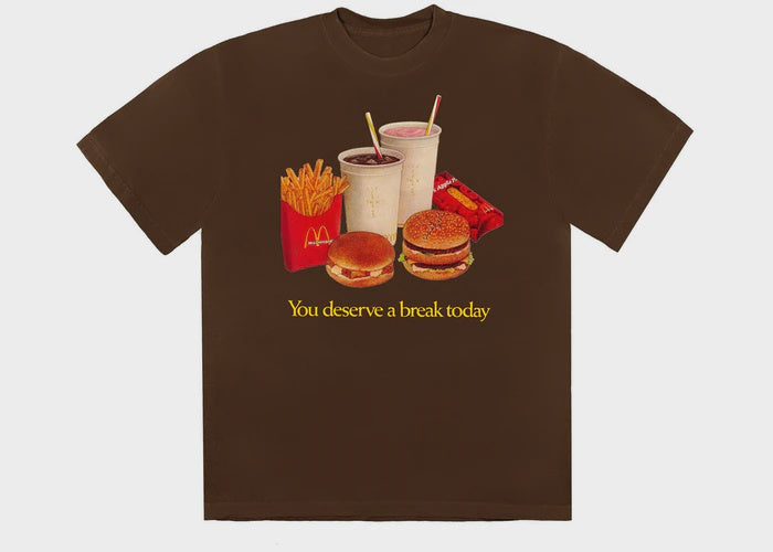 Travis Scott x McDonald's Deserve A Break T-Shirt Brown