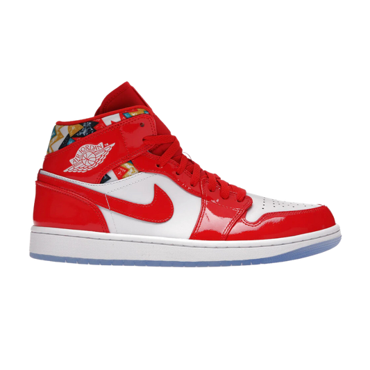 Jordan 1 Mid Barcelona Sweater Red Patent