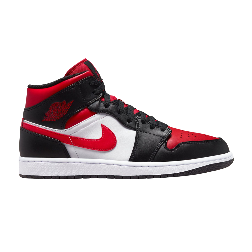 Jordan 1 Mid Black Fire Red