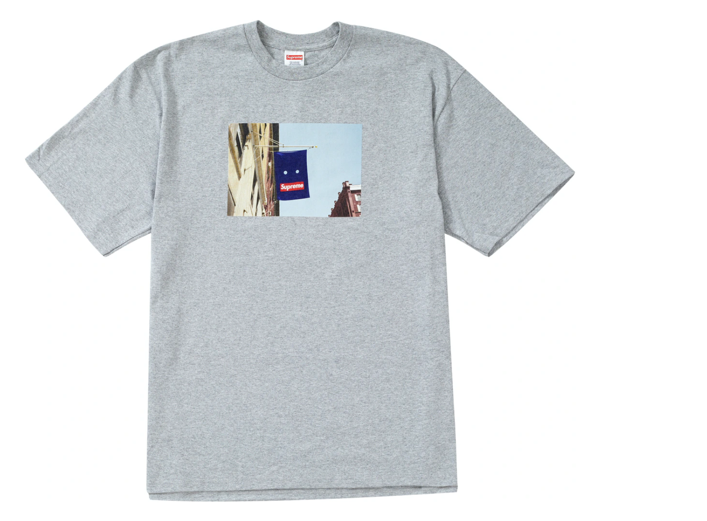 Supreme Banner Tee Heather Grey