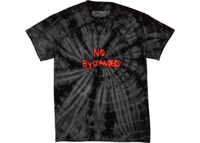 Travis Scott No Bystanders Tee Black Tie Dye